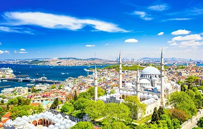 Istanbul skyline with Bosphorus view