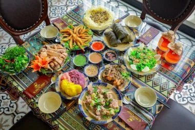 Variety of Turkish appetizers and Meze dishes