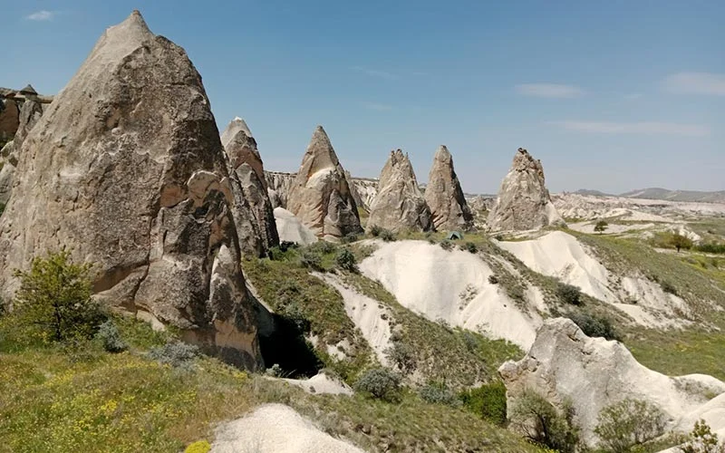 Scenic view of Fairy Chimneys in Göreme, Cappadocia, Turkey