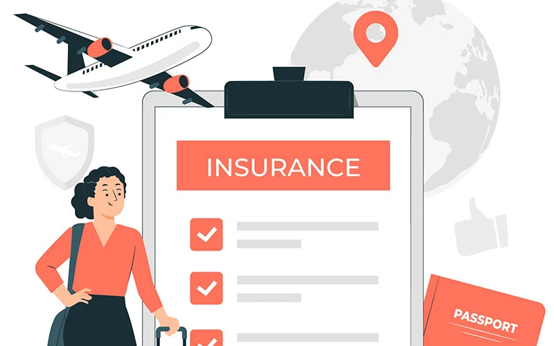 Illustration of Turkey Travel Insurance with checklist